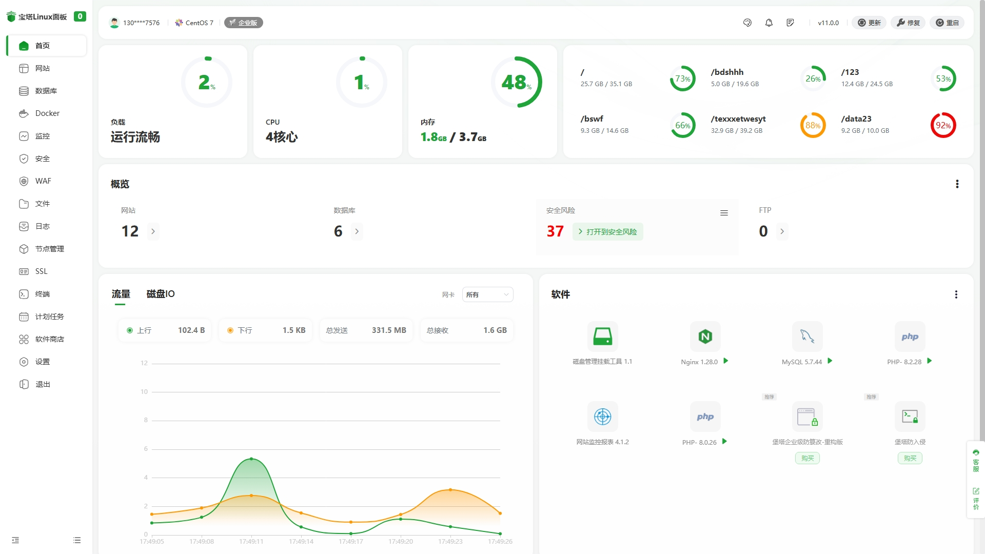 宝塔面板一键优化脚本（已支持最新11.0版）